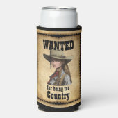 Cowgirl wilde te land Western Pet zijn Seltzer Blikjeskoeler (Seltzer Voorkant)