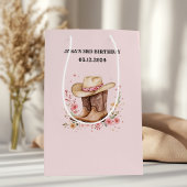 Cowgirl Wildflowers Bash Verjaardag Roze | Western Medium Cadeauzakje
