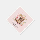 Cowgirl Wildflowers Bash Verjaardag Roze Western Servet (Hoek)