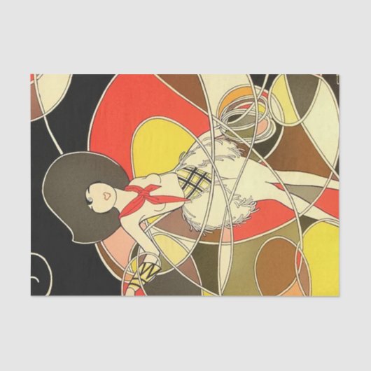 "Cowgirl with Lariat" van Jose Carlos Tissuepapier (Voorkant)