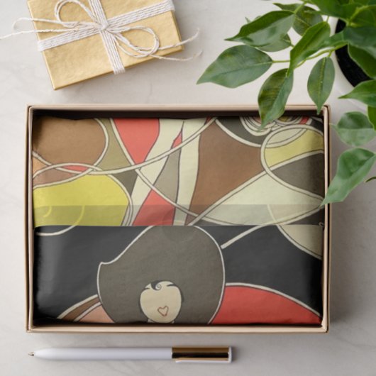 "Cowgirl with Lariat" van Jose Carlos Tissuepapier (Geschenk)