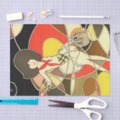 "Cowgirl with Lariat" van Jose Carlos Tissuepapier (Craft)