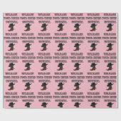 Cowgirl wrapping Gift Paper Roze Cadeaupapier (Vlak)