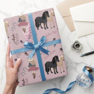 Cowgirl Wrapping PAper Cadeaupapier