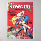 Cowgirl Wrestles Villain Poster (Voorkant)