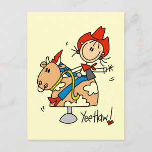 Cowgirl Yee Haw T-shirts en cadeaus Briefkaart