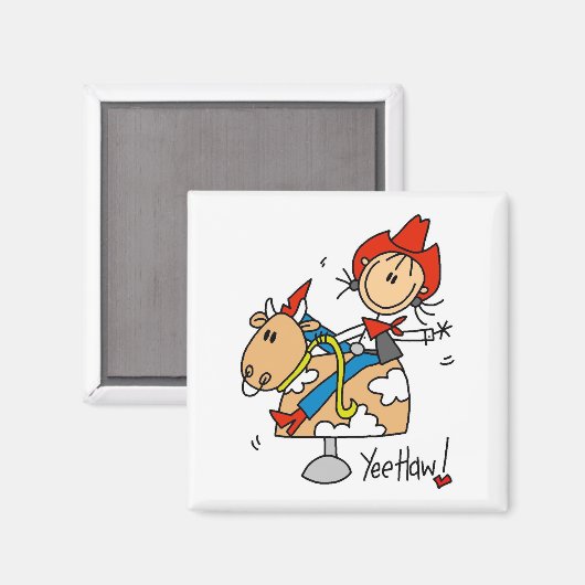 Cowgirl Yee Haw Tshirts en geschenken Magneet (Voorkant / Achterkant)