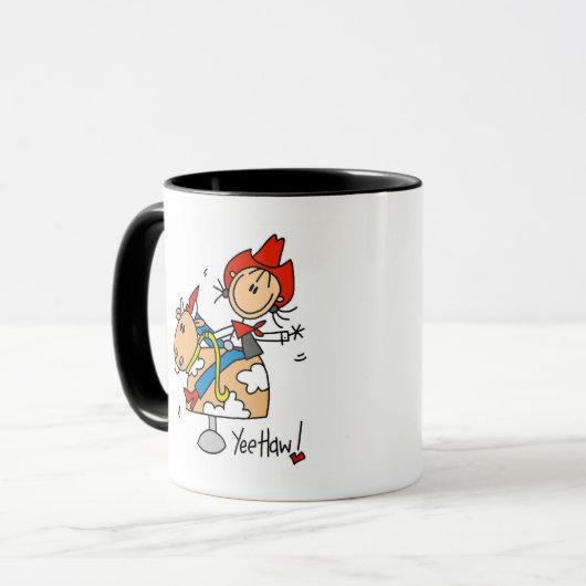 Cowgirl Yee Haw Tshirts en Gifts Mok (Voorkant links)