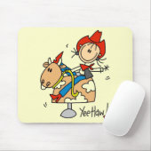 Cowgirl Yee Haw Tshirts en Gifts Muismat (Met muis)