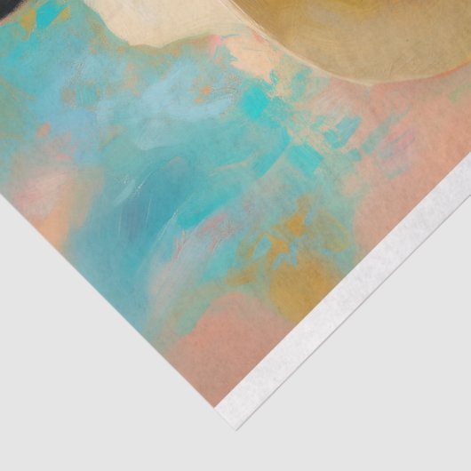 Cowgirl & Zwarte Hengst Decoupage Tissuepapier (Detail)