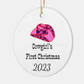 Cowgirls eerste kerst Ornament (Links)