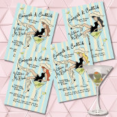 Cowgirls en cocktails Martini Vrijgezellenfeest Kaart