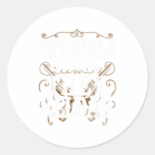 Cowgirls huilen niet, ze herladen ronde sticker