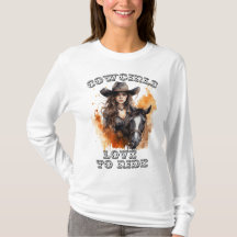 Cowgirls Liefhebben Om Te Rijden T-Shirt