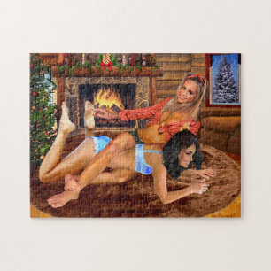 COWGIRLS LOG CABIN PLAY WRESTLING LEGPUZZEL