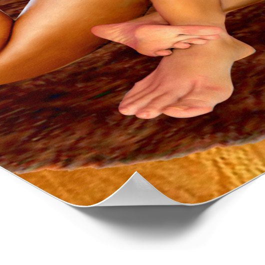 COWGIRLS LOG CABIN PLAY WRESTLING POSTER (Hoek)