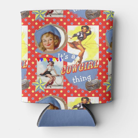  Cowgirls met Lassos Cowgirl Thing Blikjeskoeler (Voorkant)