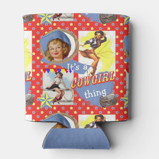  Cowgirls met Lassos Cowgirl Thing Blikjeskoeler (Achterkant)