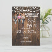Cowgirls Night Out Western Land Verjaardag Kaart (Staand voorkant)