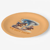 Cowgirls Roping a Tornado Tee Shirt "We Got This!" Papieren Bordje (Gekanteld)