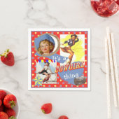  Cowgirls Roping Westerne Partij Servetten (Insitu)