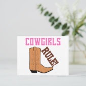 Cowgirls Rule Briefkaart (Staand voorkant)