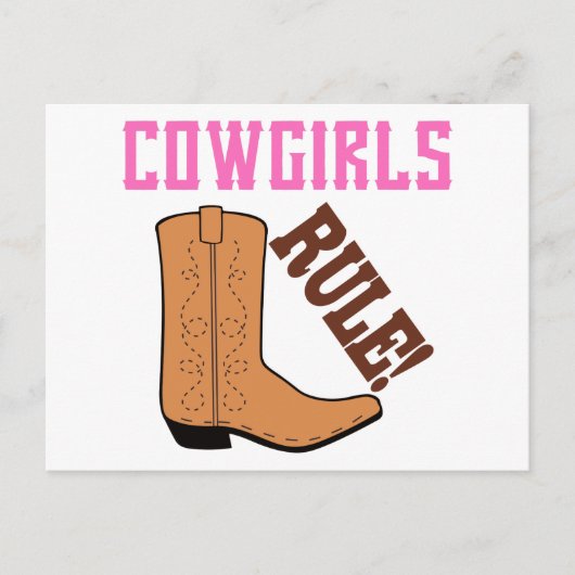 Cowgirls Rule Briefkaart (Voorkant)