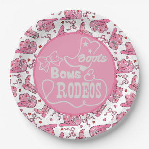 Cowgirl's verjaardag papieren bordje