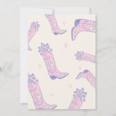 Cowgirls verjaardagsuitnodiging Tiny Boots Big Dre Kaart (Achterkant)