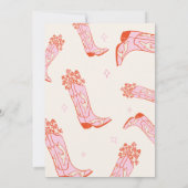 Cowgirls verjaardagsuitnodiging Tiny Boots Big Dre Kaart (Achterkant)