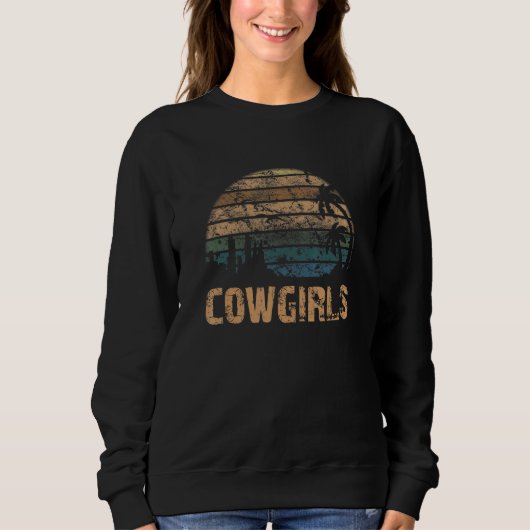 Cowgirls Vintage Sunset Distressed Trui (Voorkant)