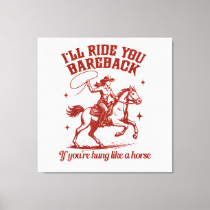 Cowgirls Western Wilde Westen Canvas Afdruk