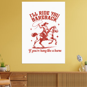 Cowgirls Western Wilde Westen  Canvas Afdruk