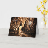 Cowgirl's Westerne Thmed Horseback Ride Kaart (Gele Bloem)