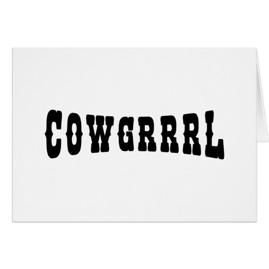 COWGRRRL KAART (Voorkant Horizontaal)