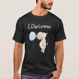 Cowgummi Koe Ik Kauw Kauwgom Woordspel Fun Dier Mo T-shirt