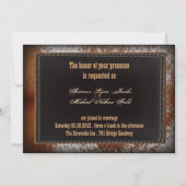 Cowhide Cowboy Country westerse trouwkaart Kaart (Achterkant)