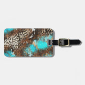 Cowhide Luggage Tag Bagagelabel (Voorkant horizontaal)