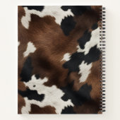 Cowhide Spiral Notebook – Western Cow Print Custom Notitieboek (Achterkant)