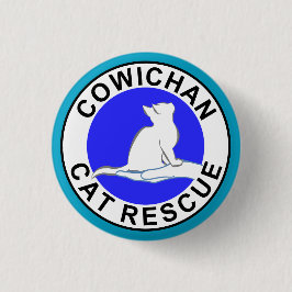 Cowichan Cat Rescue logo Ronde Button 3,2 Cm