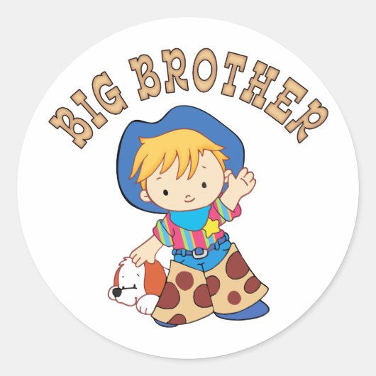 Cowkids Big Brother Ronde Sticker (Voorkant)