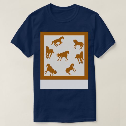 COWL WILD PAARD PATROON T-SHIRT (Design voorkant)