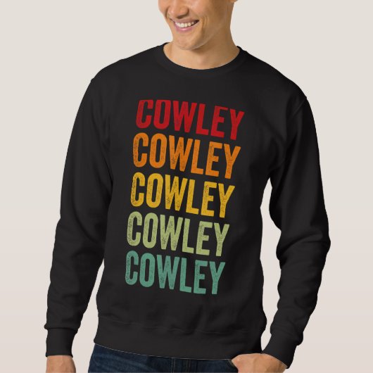 Cowley County Kansas Rainbow Text Design Trui (Voorkant)