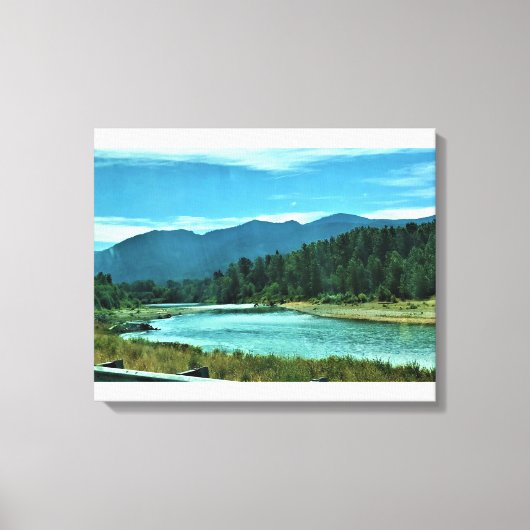 Cowlitz River, Randle, Washington Canvas Afdruk (Voorkant)