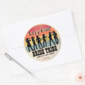 Cowmeiden laten meisjes  weekend weg ronde sticker (Envelop)