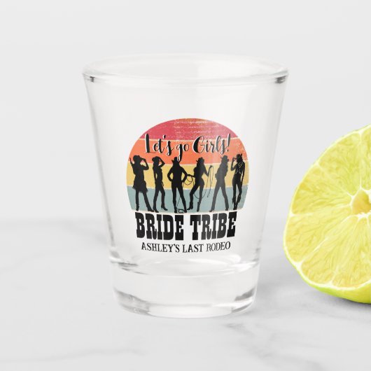 Cowmeiden laten meisjes  weekend weg shot glas (Voorkant)