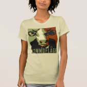 Cowmoflage Fun Pop Art Geïnspireerd Koe Tshirt (Voorkant)