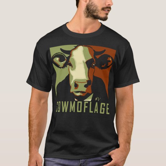Cowmoflage Fun Pop Art Geïnspireerd Koe Tshirt (Voorkant)