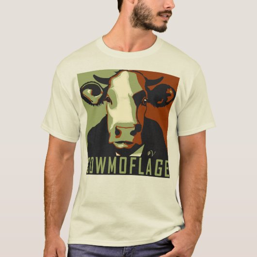 Cowmoflage Fun Pop Art Geïnspireerd Koe Tshirt (Voorkant)
