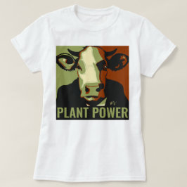 Cowmoflage Pop Art Koe Tshirt Plant Power